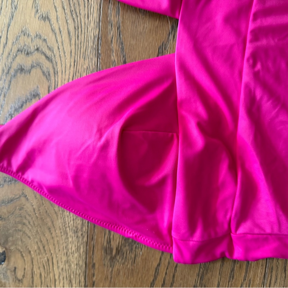 New! J.Crew fuchsia one piece plunge bathing suit size 6 - Picture 5 of 6